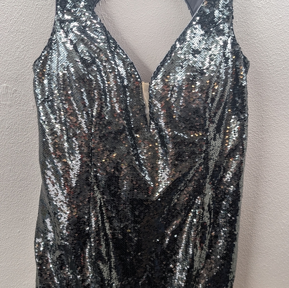 Rachel Allan Curves Womens 16W Prom Homecoming Short Dress Sequin Quinceanera